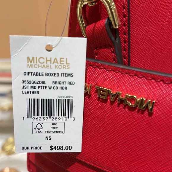 MICHAEL KORS 
JST Leather Crossbody XBody Shoulder Bag + Card Holder Boxed Set - Picture 7 of 16